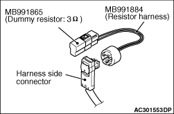 Code No. B1604: Seat belt pre-tensioner (driver's side) (squib